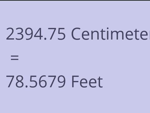 2394.75 CM TO FEET