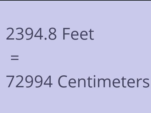 2394.8 FEET TO CM