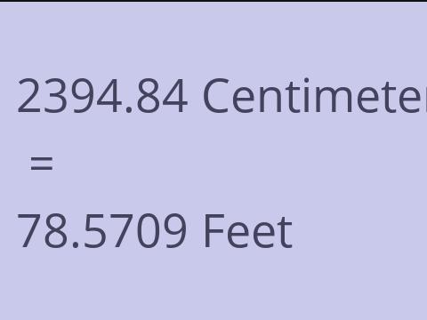 2394.84 CM TO FEET