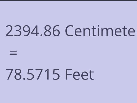 2394.86 CM TO FEET