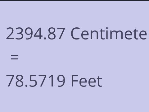 2394.87 CM TO FEET