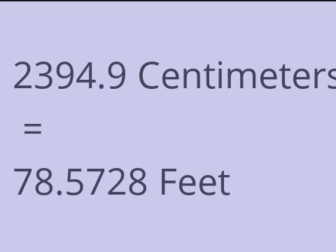 2394.9 CM TO FEET