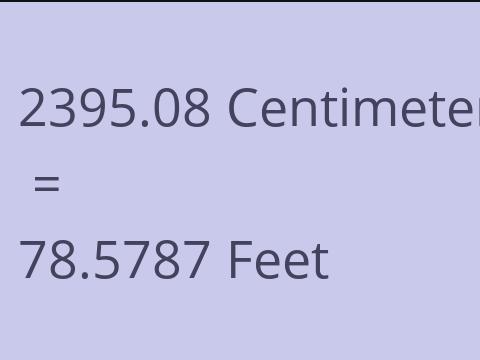 2395.08 CM TO FEET