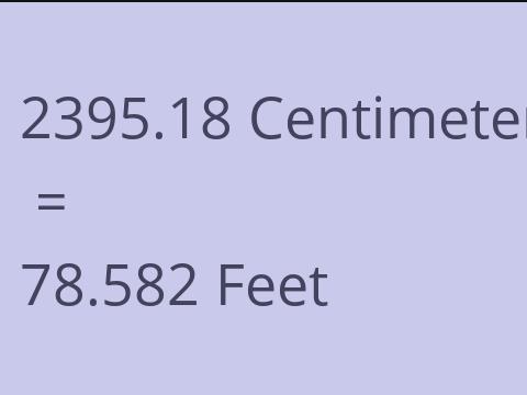 2395.18 CM TO FEET