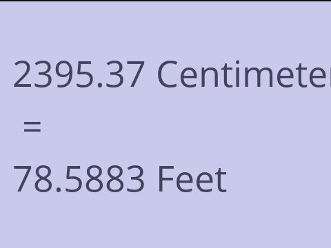 2395.37 CM TO FEET