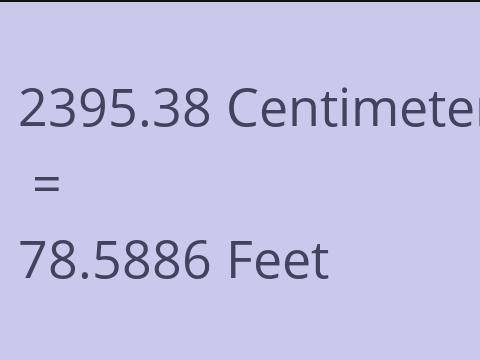2395.38 CM TO FEET
