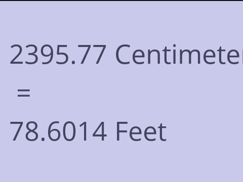 2395.77 CM TO FEET