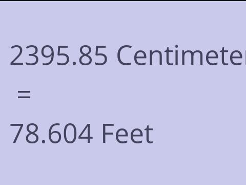 2395.85 CM TO FEET
