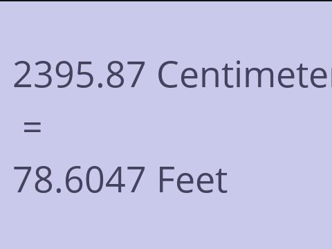 2395.87 CM TO FEET