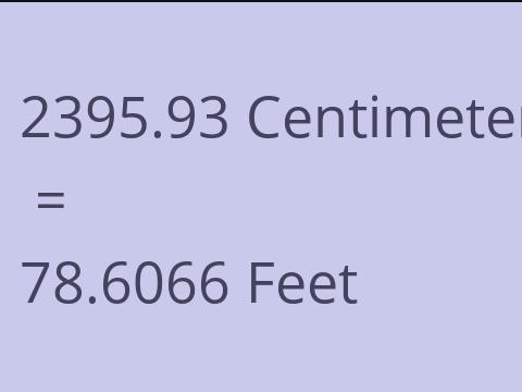 2395.93 CM TO FEET