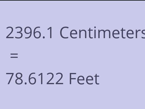 2396.1 CM TO FEET