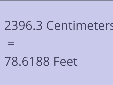 2396.3 CM TO FEET