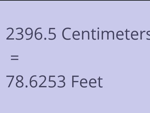 2396.5 CM TO FEET