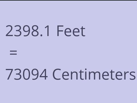 2398.1 FEET TO CM