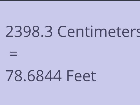 2398.3 CM TO FEET