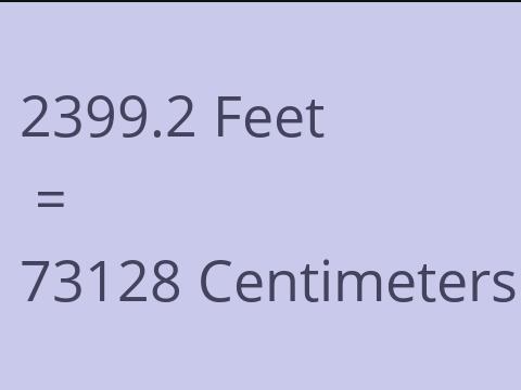 2399.2 FEET TO CM