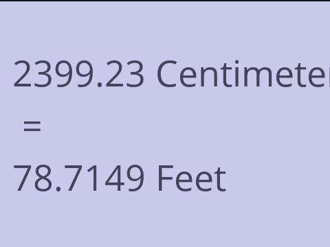 2399.23 CM TO FEET
