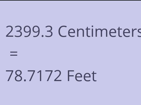 2399.3 CM TO FEET