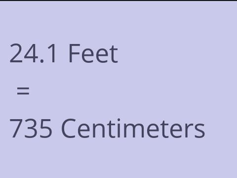 24.1 FEET TO CM