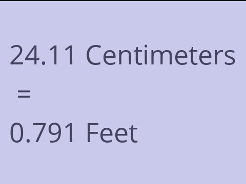 24.11 CM TO FEET