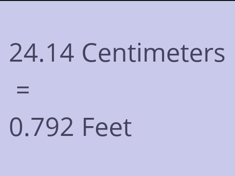 24.14 CM TO FEET