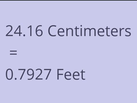 24.16 CM TO FEET