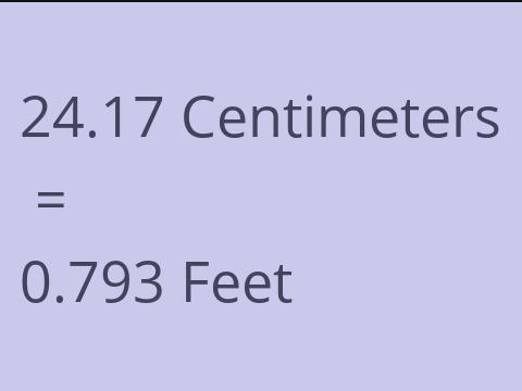 24.17 CM TO FEET