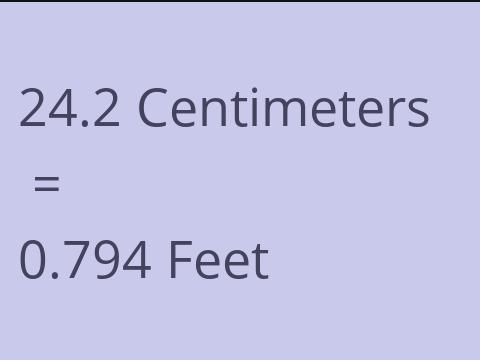 24.2 CM TO FEET