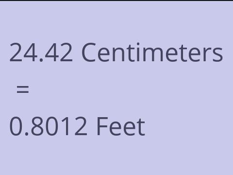 24.42 CM TO FEET