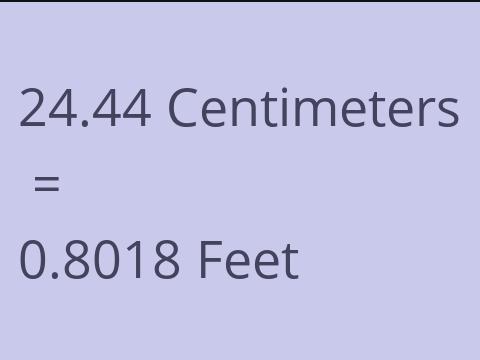 24.44 CM TO FEET