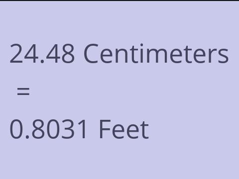 24.48 CM TO FEET