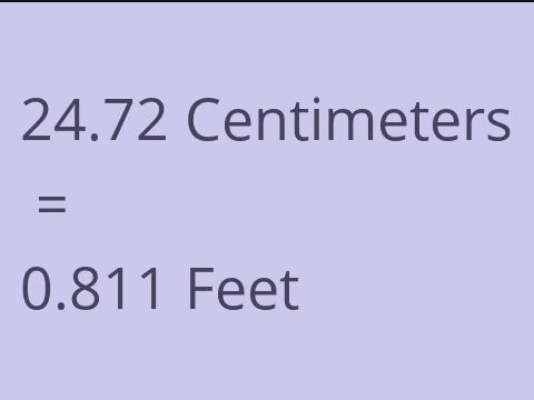 24.72 CM TO FEET