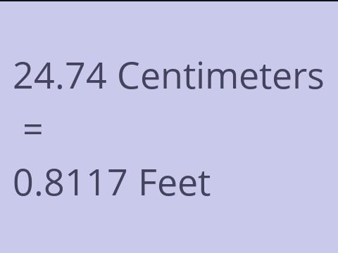 24.74 CM TO FEET