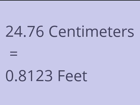 24.76 CM TO FEET