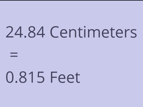 24.84 CM TO FEET