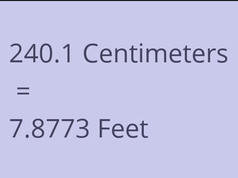 240.1 CM TO FEET