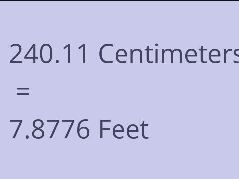 240.11 CM TO FEET