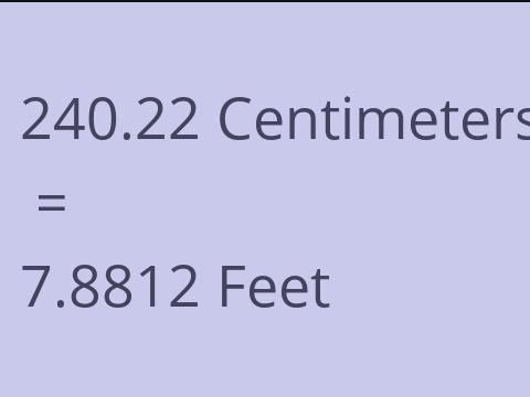 240.22 CM TO FEET