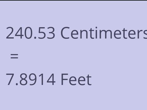 240.53 CM TO FEET