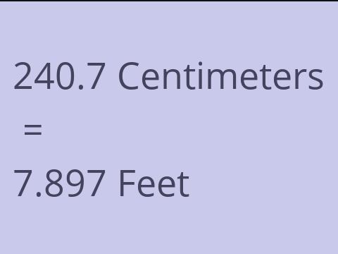 240.7 CM TO FEET