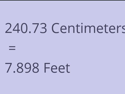 240.73 CM TO FEET