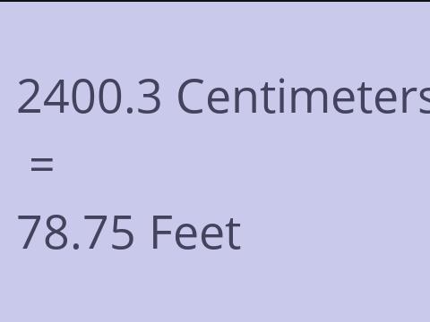 2400.3 CM TO FEET