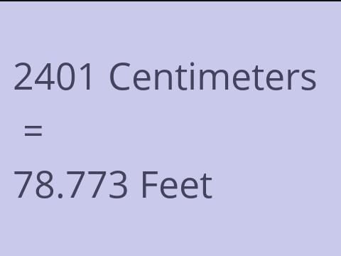 2401 CM TO FEET