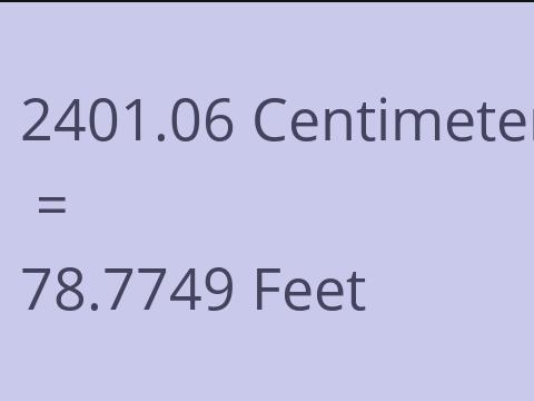 2401.06 CM TO FEET