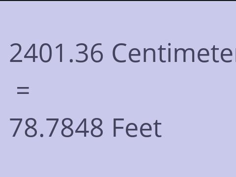 2401.36 CM TO FEET