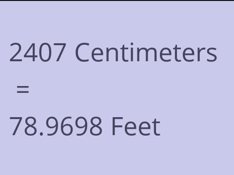 2407 CM TO FEET
