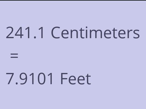 241.1 CM TO FEET