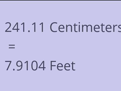 241.11 CM TO FEET