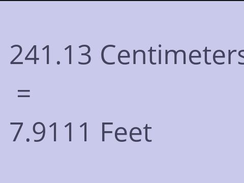 241.13 CM TO FEET