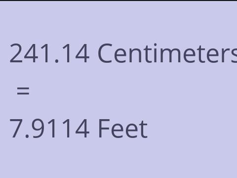 241.14 CM TO FEET